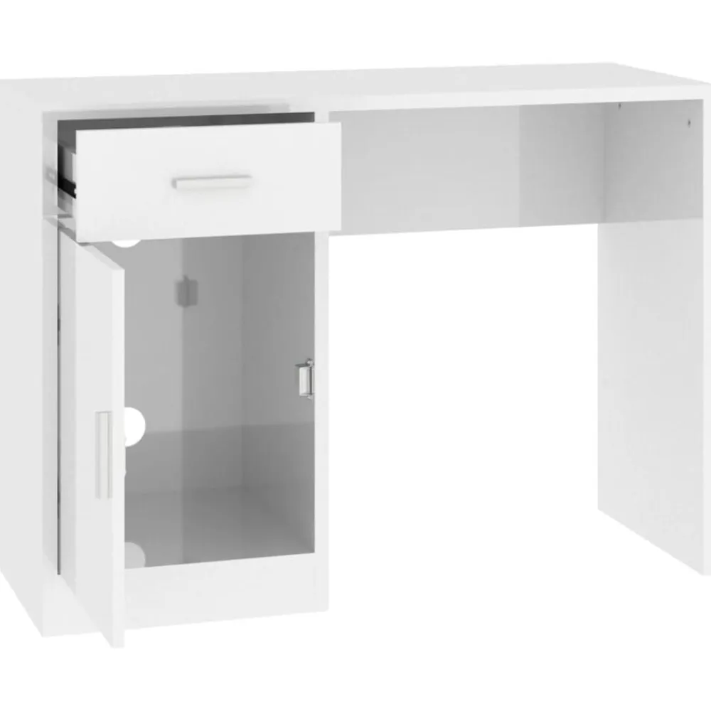 vidaXL Mobiliario De Oficina-Escritorio con cajón y armario contrachapada 100x40x73 cm