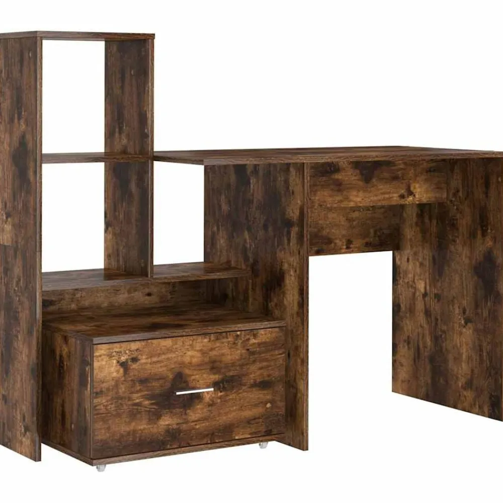 vidaXL Mobiliario De Oficina-Escritorio con cajón 131,5 x 50 x 106,5 cm