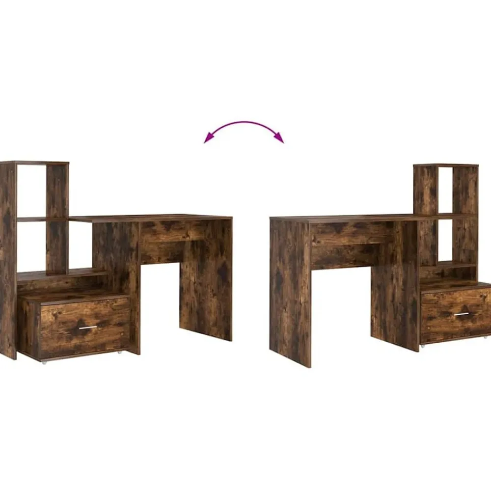vidaXL Mobiliario De Oficina-Escritorio con cajón 131,5 x 50 x 106,5 cm