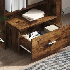 vidaXL Mobiliario De Oficina-Escritorio con cajón 131,5 x 50 x 106,5 cm