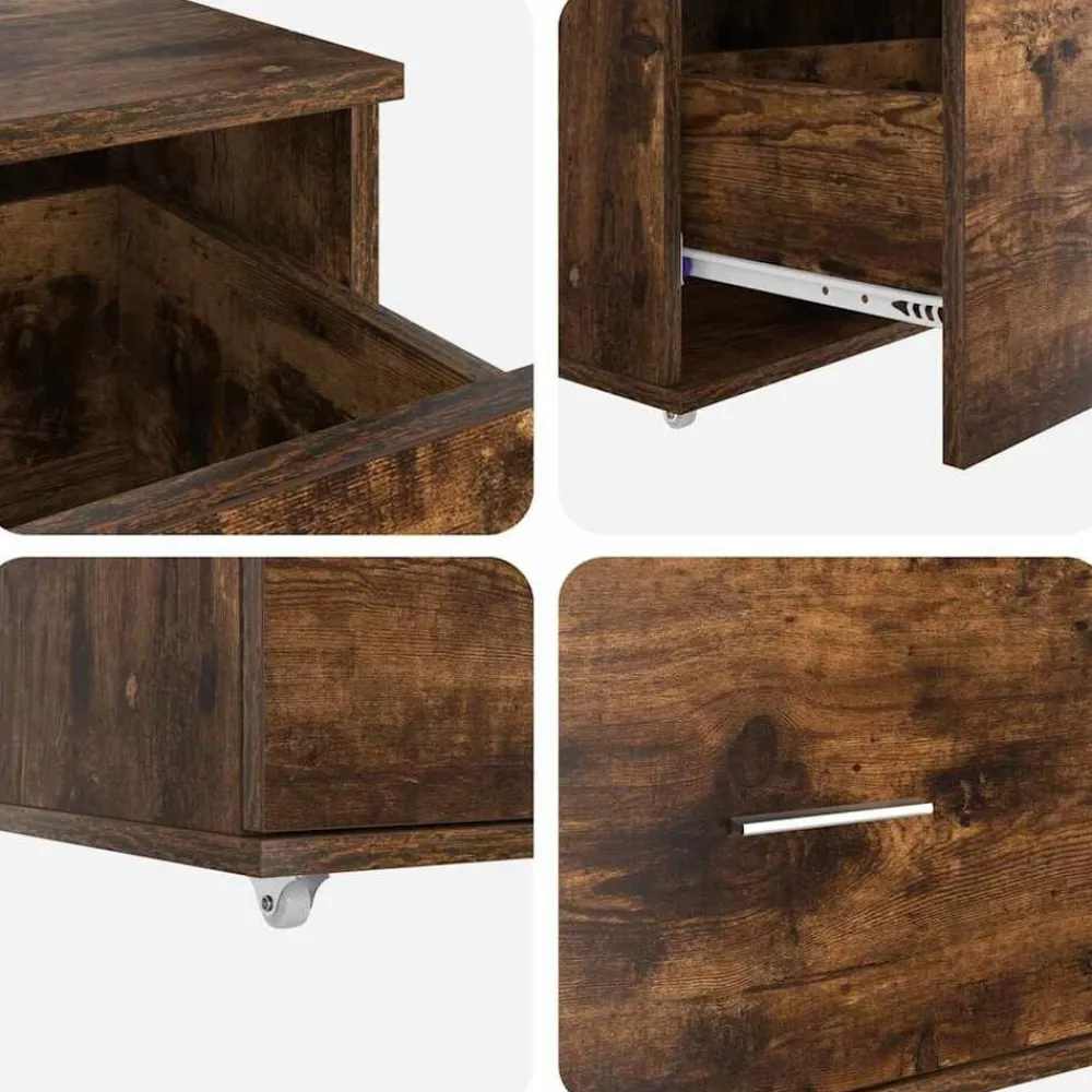 vidaXL Mobiliario De Oficina-Escritorio con cajón 131,5 x 50 x 106,5 cm