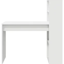 vidaXL Escritorio con estante 113 x 54 x 120 cm Madera de ingeniería White Sale