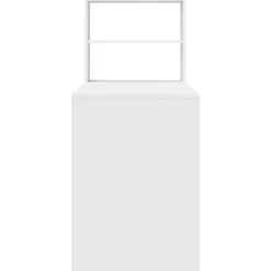 vidaXL Escritorio con estante 113 x 54 x 120 cm Madera de ingeniería White Sale