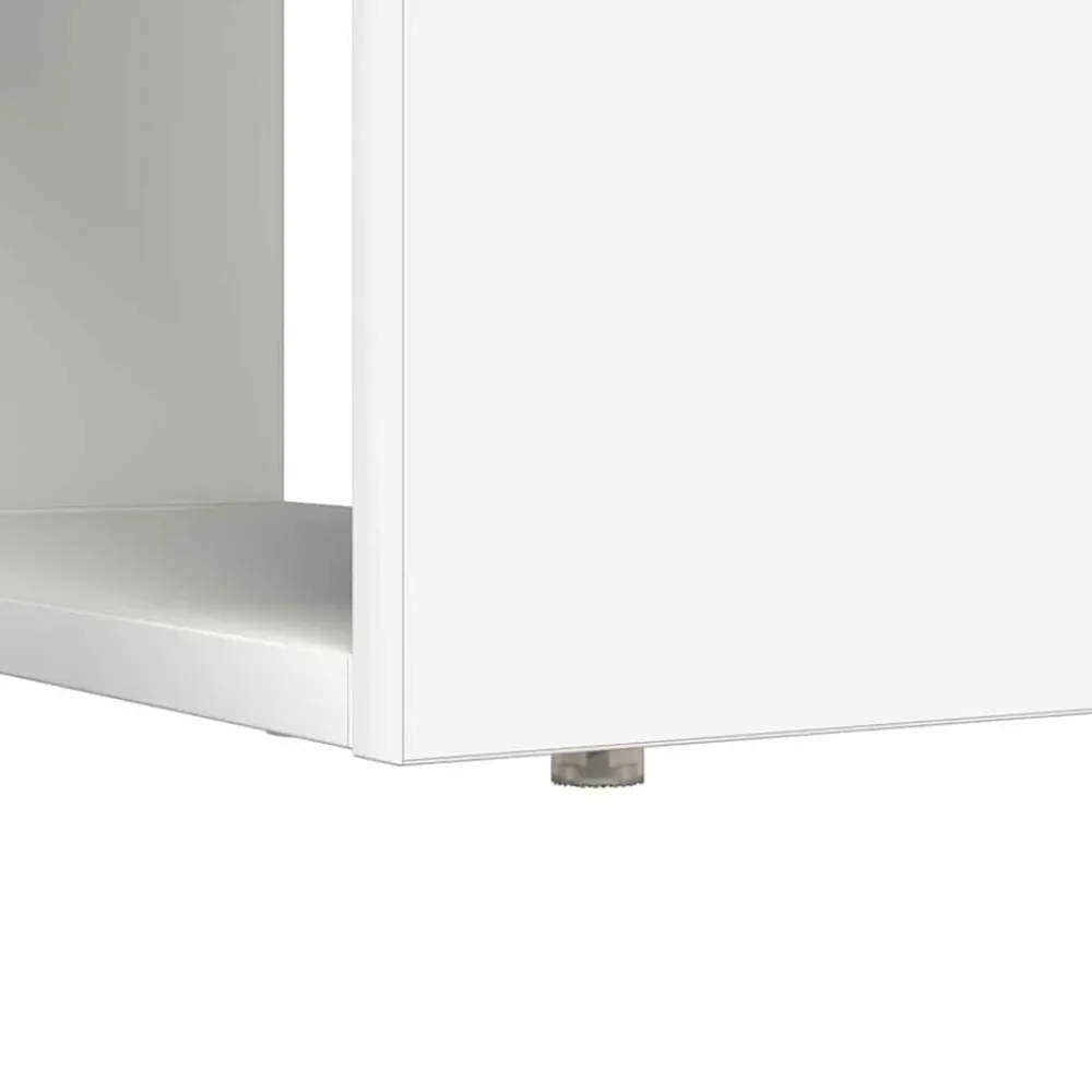 vidaXL Escritorio con estante 113 x 54 x 120 cm Madera de ingeniería White Sale