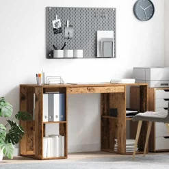 vidaXL Mobiliario De Oficina-Escritorio con estante 130 x 50.5 x 75 cm