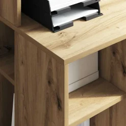 vidaXL Mobiliario De Oficina-Escritorio con estante Roble artesanal 90 x 48 x 101,5 cm