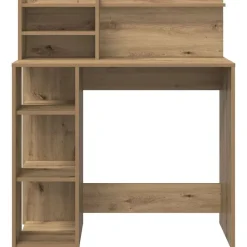 vidaXL Mobiliario De Oficina-Escritorio con estante Roble artesanal 90 x 48 x 101,5 cm