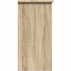 vidaXL Mobiliario De Oficina-Escritorio con estantes contrachapada color roble 84x40x78 cm