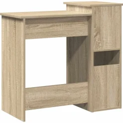 vidaXL Mobiliario De Oficina-Escritorio con estantes contrachapada color roble 84x40x78 cm
