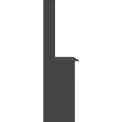 vidaXL Escritorio con estantes madera contrachapada 110x45x157 cm Gris Clearance
