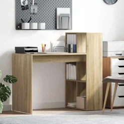 vidaXL Mobiliario De Oficina-Escritorio con estante 108 x 55 x 103.5 cm
