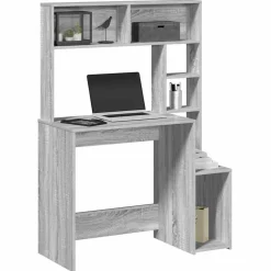 vidaXL Mobiliario De Oficina-Escritorio con estantes contrachapada 100x45x140 cm