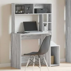 vidaXL Mobiliario De Oficina-Escritorio con estantes contrachapada 100x45x140 cm