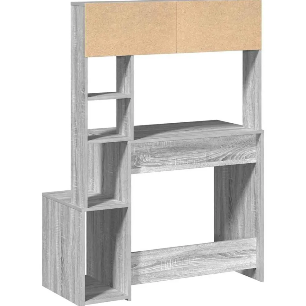 vidaXL Mobiliario De Oficina-Escritorio con estantes contrachapada 100x45x140 cm