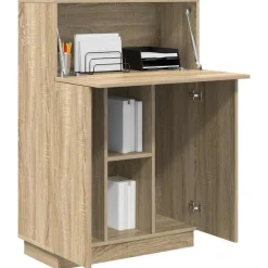 vidaXL Mobiliario De Oficina-Escritorio con estante 71.5 x 31.5 x 106.5 cm