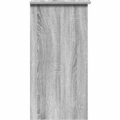 vidaXL Escritorio con estantes contrachapada 84x40x78 cm Gris sonoma Sale