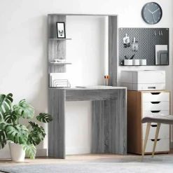 vidaXL Mobiliario De Oficina-Escritorio con estante 78,5 x 37 x 154,5 cm
