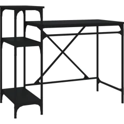vidaXL Mobiliario De Oficina-Escritorio con estantes madera contrachapada 105x50x90 cm