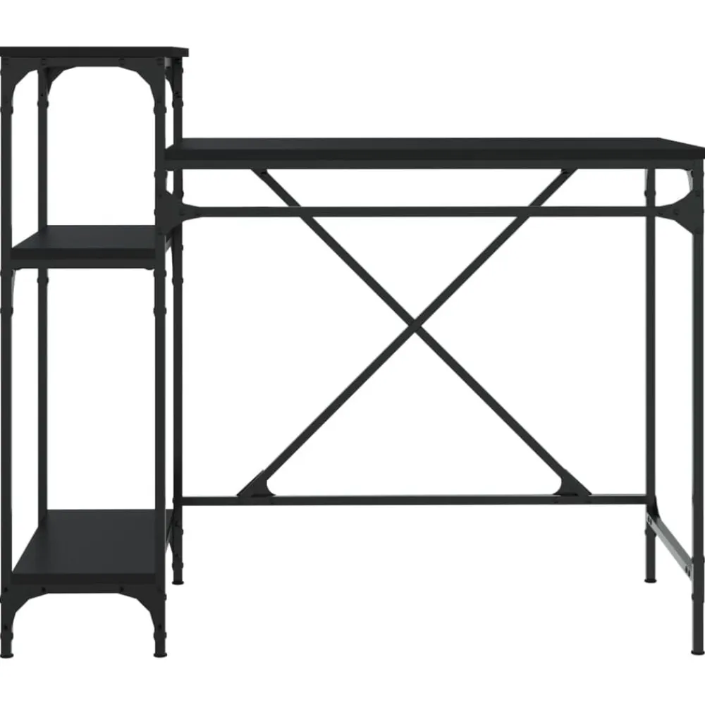 vidaXL Mobiliario De Oficina-Escritorio con estantes madera contrachapada 105x50x90 cm