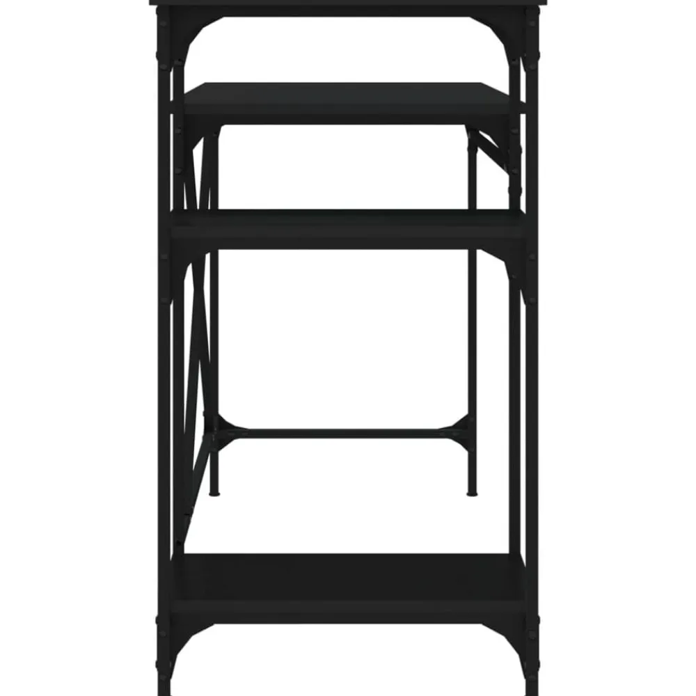 vidaXL Mobiliario De Oficina-Escritorio con estantes madera contrachapada 105x50x90 cm