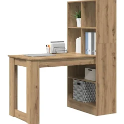 vidaXL Mobiliario De Oficina-Escritorio con estante Roble artesanal 122 x 67 x 145 cm