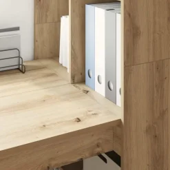 vidaXL Mobiliario De Oficina-Escritorio con estante Roble artesanal 122 x 67 x 145 cm
