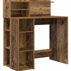 vidaXL Mobiliario De Oficina-Escritorio con estante 90 x 48 x 101,5 cm