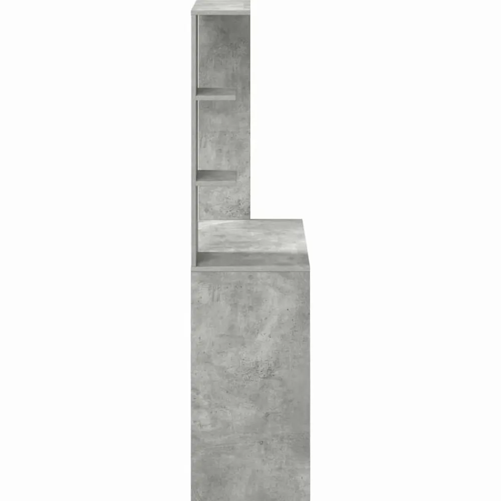 vidaXL Mobiliario De Oficina-Escritorio con estante Gris Concreto 78,5 x 37 x 154,5 cm