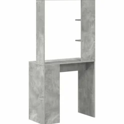 vidaXL Mobiliario De Oficina-Escritorio con estante Gris Concreto 78,5 x 37 x 154,5 cm
