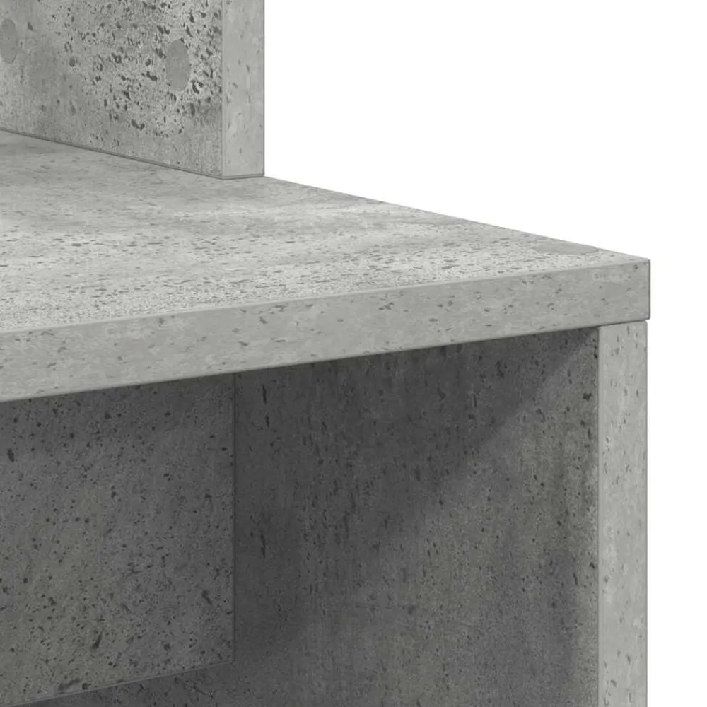 vidaXL Mobiliario De Oficina-Escritorio con estante Gris Concreto 78,5 x 37 x 154,5 cm