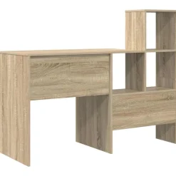 vidaXL Mobiliario De Oficina-Escritorio con estante 131,5 x 50 x 106,5 cm