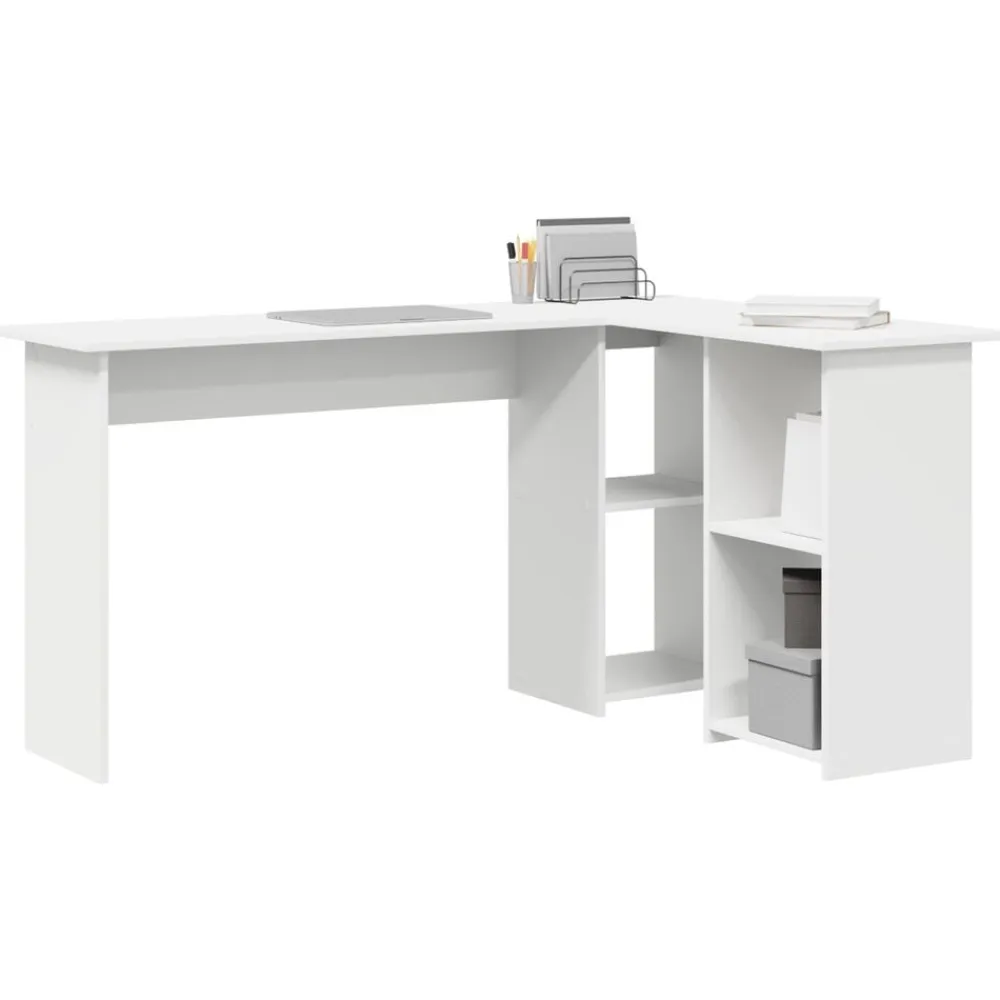 vidaXL Mobiliario De Oficina-Escritorio con estante 142 x 102 x 73 cm Madera de ingeniería