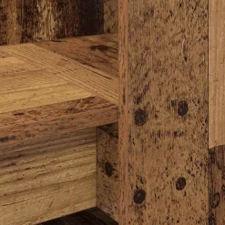 vidaXL Escritorio con estante 122 x 67 x 145 cm Madera envejecida Hot