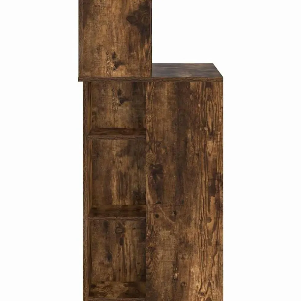 vidaXL Escritorio con estante 90 x 48 x 101,5 cm Roble ahumado Online