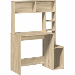 vidaXL Escritorio con estantes contrachapada 100x45x140cm Roble Sonoma Best