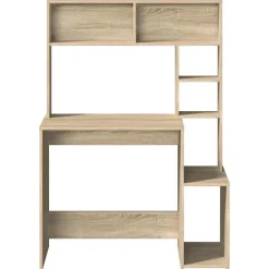 vidaXL Escritorio con estantes contrachapada 100x45x140cm Roble Sonoma Best