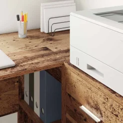 vidaXL Mobiliario De Oficina-Escritorio con estante 102 x 50 x 75 cm