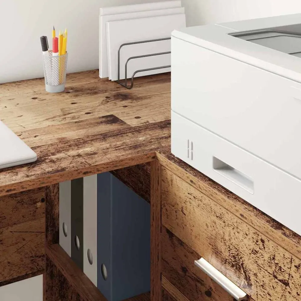 vidaXL Mobiliario De Oficina-Escritorio con estante 102 x 50 x 75 cm