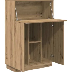 vidaXL Mobiliario De Oficina-Escritorio con estante Roble artesanal 71.5 x 31.5 x 106.5 cm