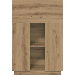 vidaXL Mobiliario De Oficina-Escritorio con estante Roble artesanal 71.5 x 31.5 x 106.5 cm