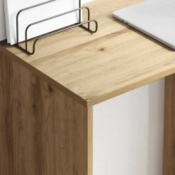 vidaXL Escritorio con estante Roble artesanal 78,5 x 37 x 154,5 cm Roble artisan Clearance
