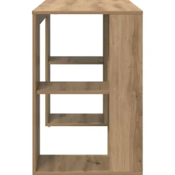 vidaXL Mobiliario De Oficina-Escritorio con estante Roble artesanal 130 x 50.5 x 75 cm