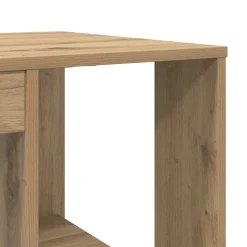 vidaXL Mobiliario De Oficina-Escritorio con estante Roble artesanal 130 x 50.5 x 75 cm