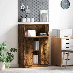 vidaXL Mobiliario De Oficina-Escritorio con estante 71.5 x 31.5 x 106.5 cm