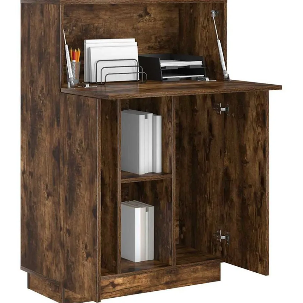 vidaXL Mobiliario De Oficina-Escritorio con estante 71.5 x 31.5 x 106.5 cm