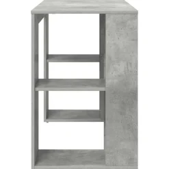 vidaXL Escritorio con estante Gris Concreto 130 x 50.5 x 75 cm Gris hormigón