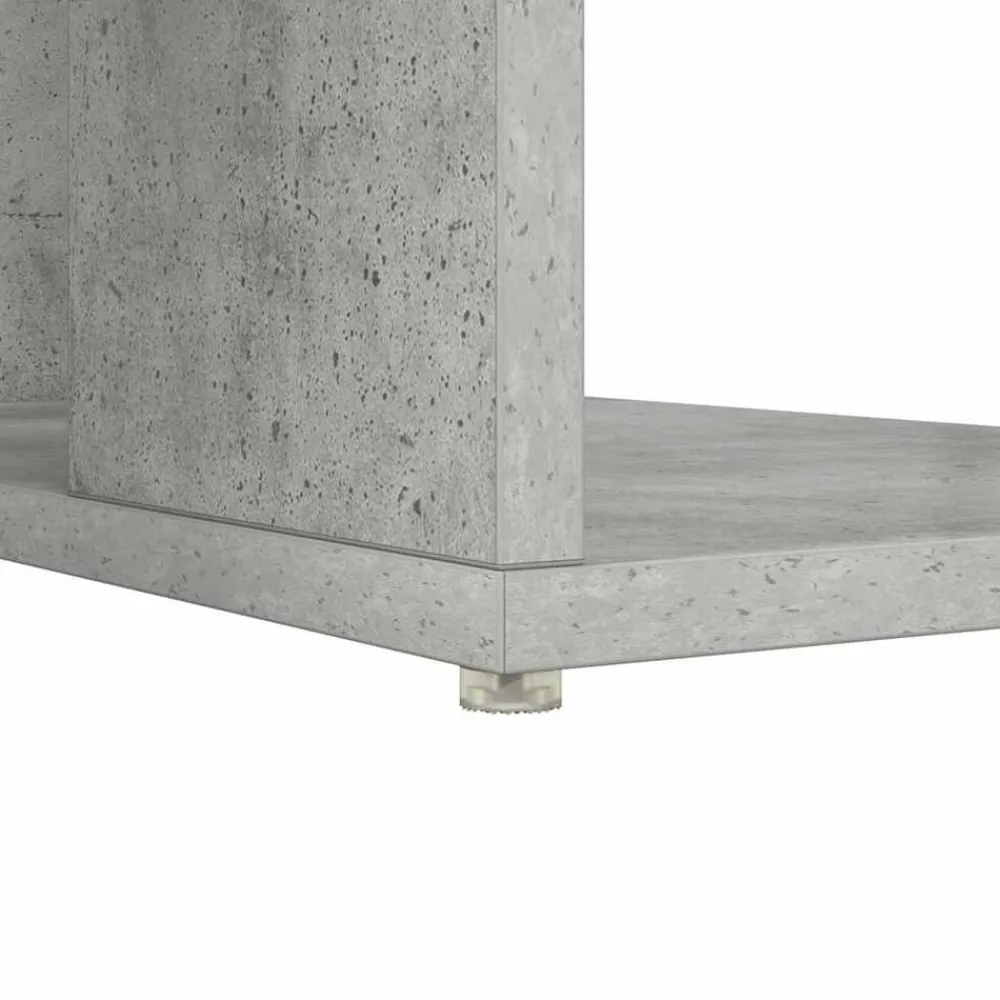 vidaXL Escritorio con estante Gris Concreto 130 x 50.5 x 75 cm Gris hormigón