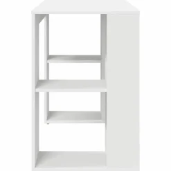 vidaXL Escritorio con estante 130 x 50.5 x 75 cm Madera de ingeniería White New