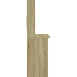 vidaXL Mobiliario De Oficina-Escritorio con estantes contrachapada 102x45x148cm