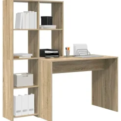 vidaXL Mobiliario De Oficina-Escritorio con estante 138,5 x 55 x 143 cm